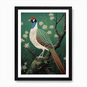 Ohara Koson Inspired Bird Painting Pheasant 8 Art Print