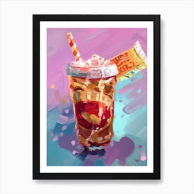 A Frapuccino Oil Painting 3 Art Print