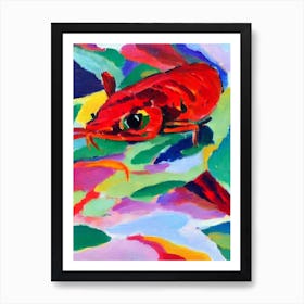 Emperor Shrimp Matisse Inspired Art Print