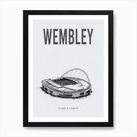 Wembley Stadium England Football Stadium Art Print