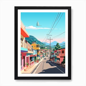 Phuket, Thailand, Flat Illustration 1 Art Print