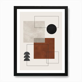 Linhas E Quadrados 3 Art Print