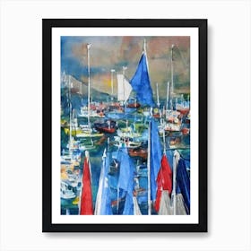 Port Of Batangas Philippines Abstract Block 2 harbour Art Print