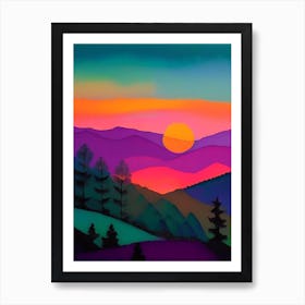 The Great Smoky Mountains Sunset Art Print