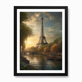 Eiffel Tower Paris France Dominic Davison Style 15 Art Print