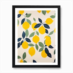 Matisse Inspired Abstract Lemon Tree Kitchen Poster Póster