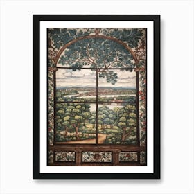 Window View Of Copenhagen Denmark In The Style Of William Morris 2 Art Print