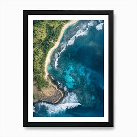 Aerial View Of A Tropical Beach 11 Art Print