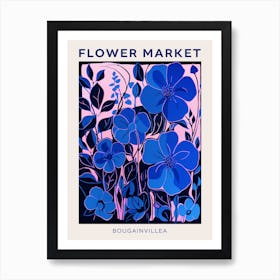 Blue Flower Market Poster Bougainvillea 4 Art Print