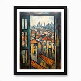 Window View Florence Of In The Style Of Cubism 4 Art Print