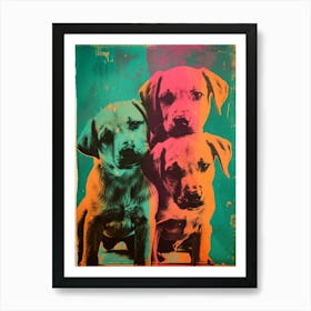 Polaroid Puppies 1 Art Print