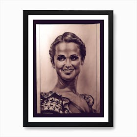 Alicia Vikander pen portrait Art Print