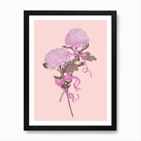 Flower and Ribbon Art Print