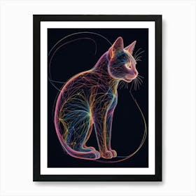 Abstract Cat 9 Art Print