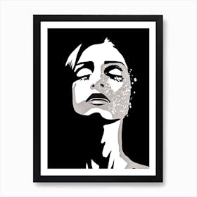 Portrait of a Exhausted Woman Art Print