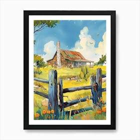 Storybook Illustration The Domain Austin Texas 3 Art Print