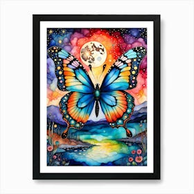 Surrealism Fairytale Butterfly v1 Art Print