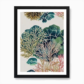 Acropora Suharsonoi 3 Vintage Graphic Watercolour Art Print