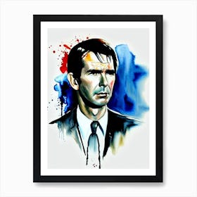 Anthony Perkins In Psycho Watercolor Art Print