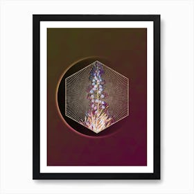 Abstract Persian Lily Floral Mosaic Botanical Illustration n.0197 Art Print