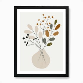 Abstract Flowers In A Vase 5 Art Print