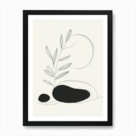 Plant On A Rock Art Print