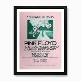 Knebworth Park Pink Floyd The Steve Miller Band Captain Beefheart Roy Harper Linda Lewis Monty Python D Art Print