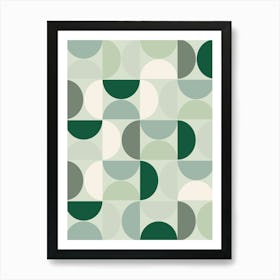 Mid Century Modern Abstract Sage Green Art Print