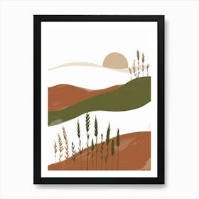 Landscape With Wheat Art Print