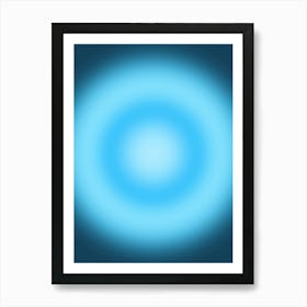 Gradient Aura Blue Art Print