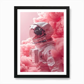 Pink Astronaut Art Print