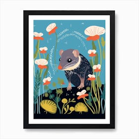 Baby Animal Illustration  Shrew 3 Art Print