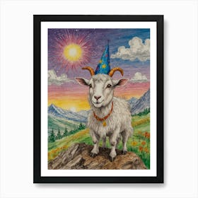 Birthday Goat Art Print