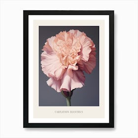 Floral Illustration Carnation Dianthus 4 Poster Art Print