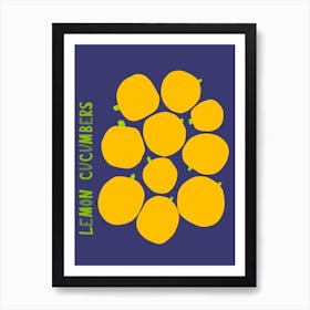 Lemon Cucumbers Art Print