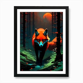 Fox In The Forest Art Print