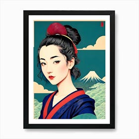 Classic Japanese Girl Art Print