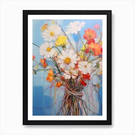 Abstract Flower Painting Daisy 1 Art Print