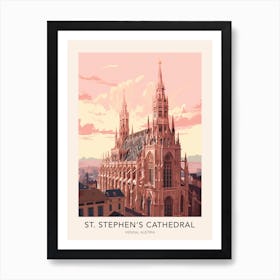 St Stephen's Cathedral Vienna Austria Travel Poster Art Print