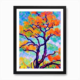 Eastern Cottonwood tree Abstract Block Colour Art Print