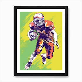 American Football Pop Art 3 Art Print