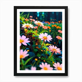 Flowers In The Forest Art Print