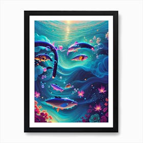 Fishes In The Ocean Art Print