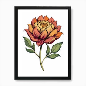 Dahlia Flower 15 Art Print