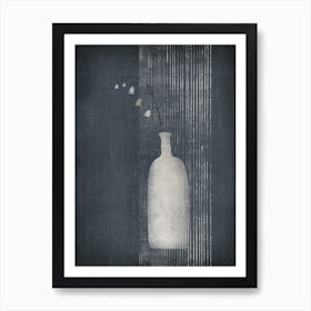 Lily Of The Valley Blue Vase Art Print