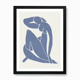 Inspired by Matisse - Blue Nude 01 Art Print