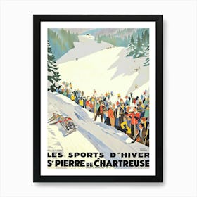 Vintage Ski Sport, Switzerland Art Print