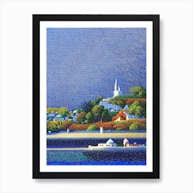 Antioch, City Us  Pointillism Art Print