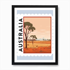 Australia 1 Travel Stamp Poster Art Print