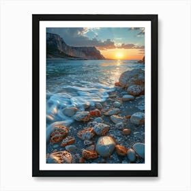 Sunset At The Beach 3 Art Print